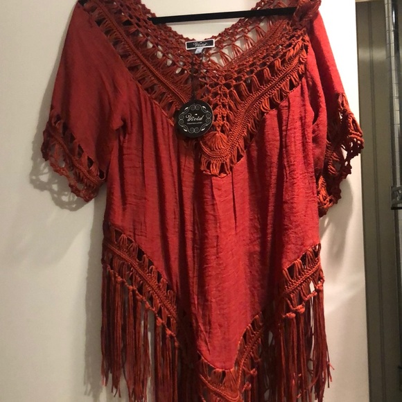 Tops - Beautiful  Fall color macramé tunic